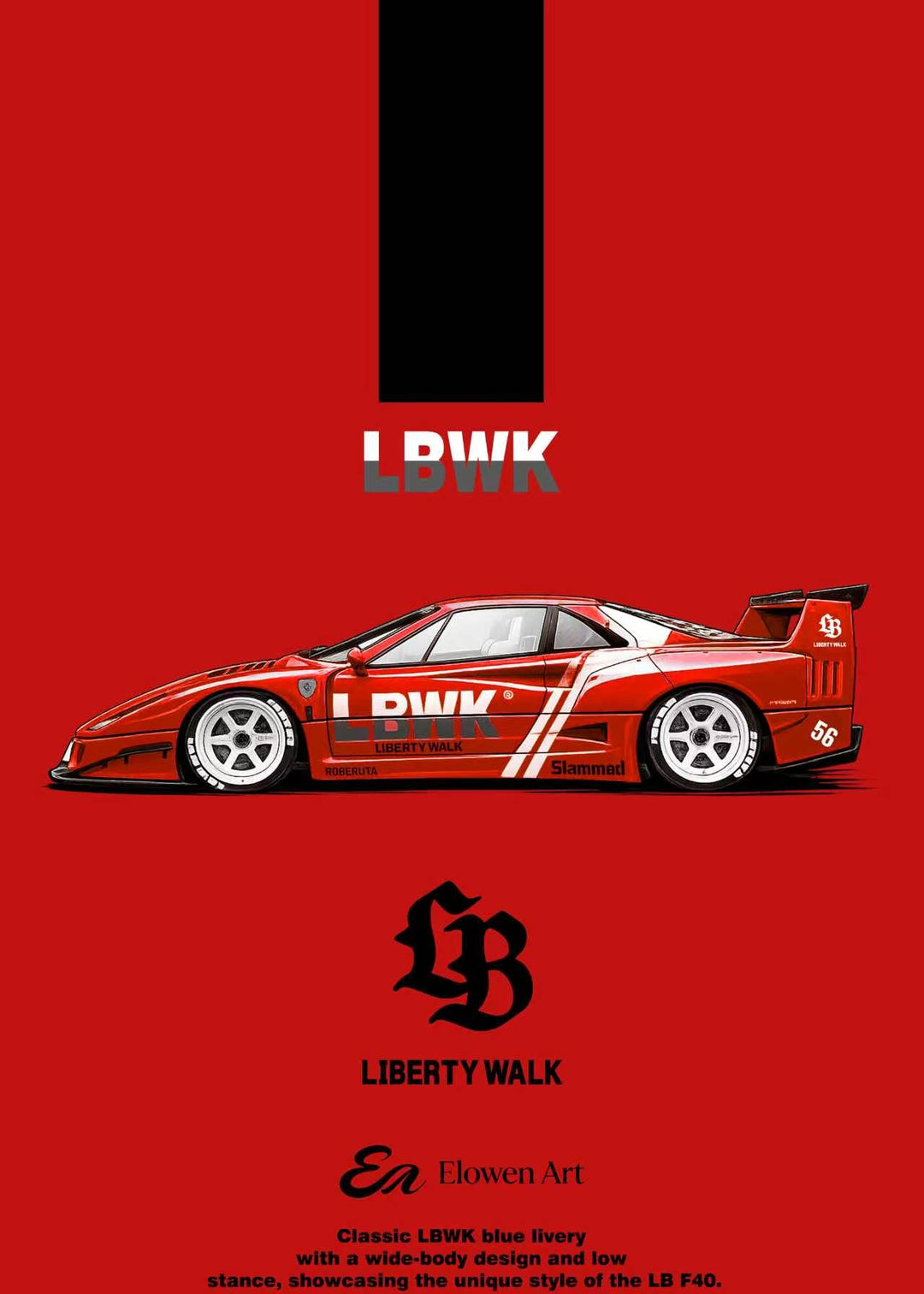 [Preorder] Elowen Art 1:64 Ferrari F40 LBWK (6 Colours)