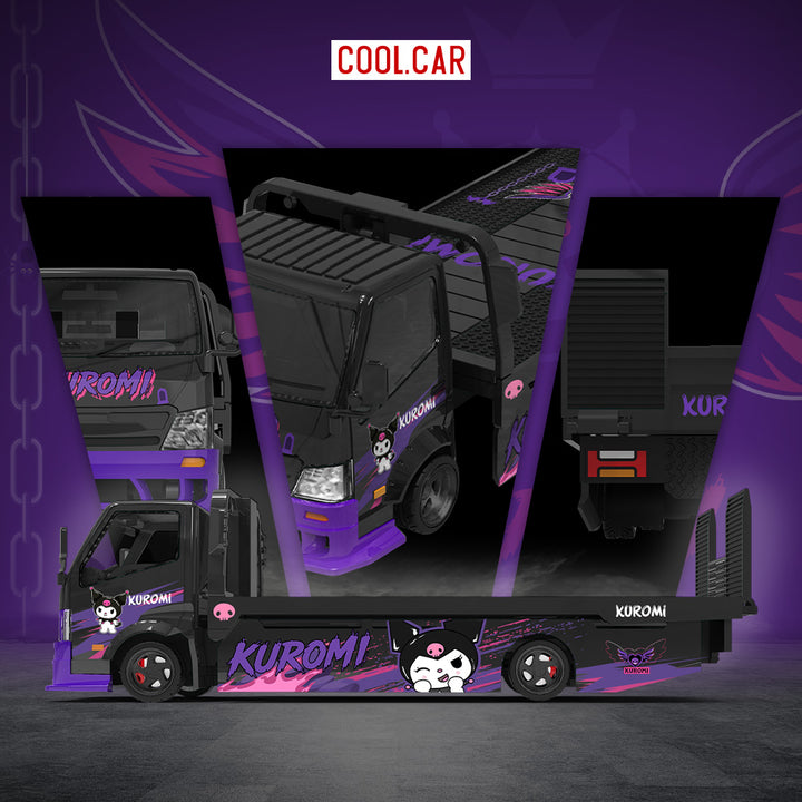 [Preorder] Cool Car 1:64 H300 FLATBED TRANSPORT TRAILER Kuromi Purple CC647240