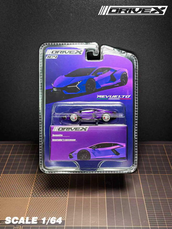 [Preorder] Drive X 1:64 Lamborghini Revuelto Hanging Card Board (7 Colours)