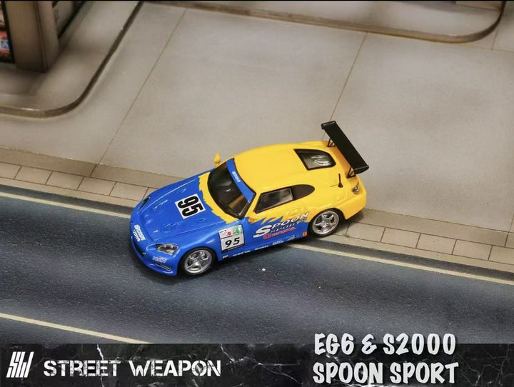 [Preorder] Street Weapon 1:64 Honda Spoon Sport EG6/ S2000 (2 Versions)