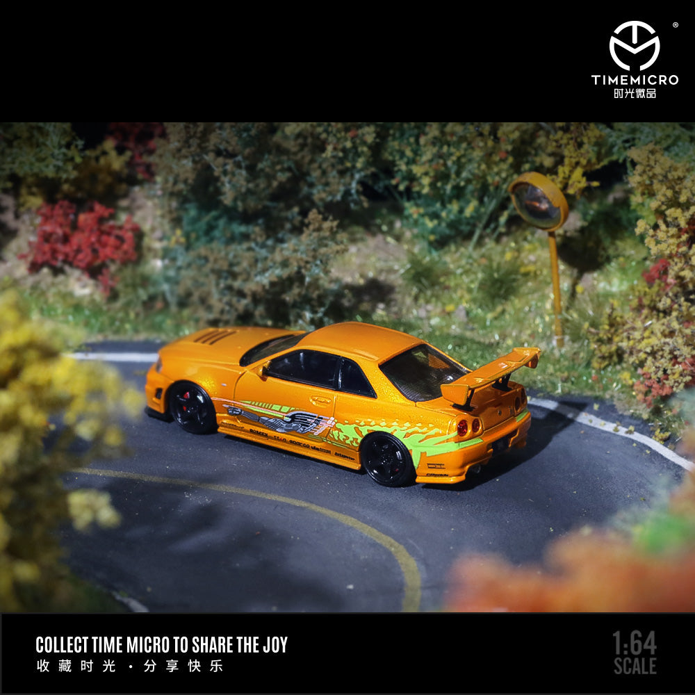 TimeMicro 1:64 Nissan GTR R34 Z Tune (2 Colours) TM643435/TM643436