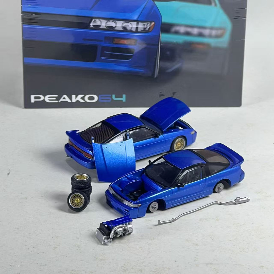 [Preorder] Peako 1:64 Nissan Sileighty RPS13 S13 with Opening Hood Blue