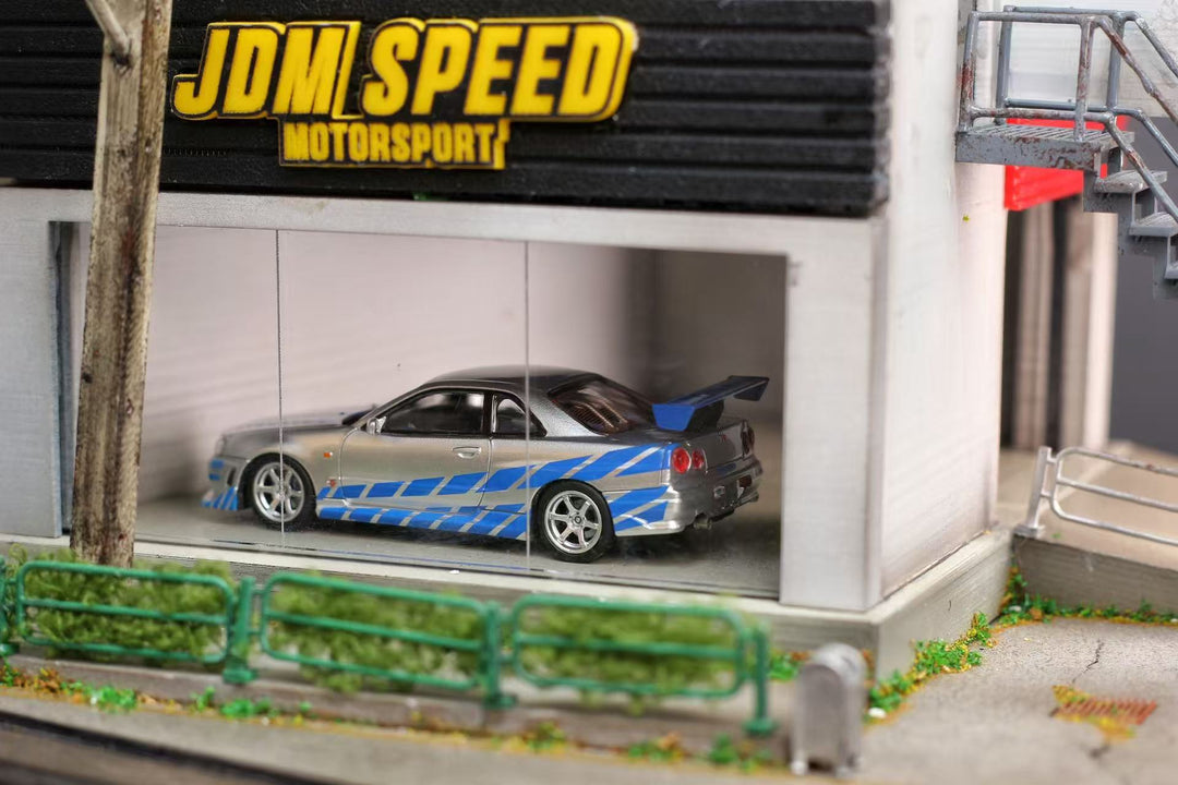 [Preorder] Mega Mega 1:64 Nissan Skyline GT-R R34 Silver Blue Livery