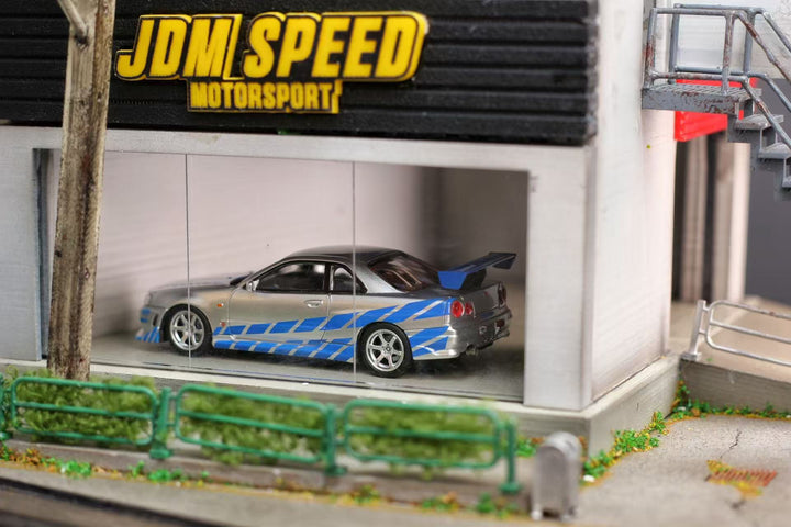 [Preorder] Mega Mega 1:64 Nissan Skyline GT-R R34 Silver Blue Livery