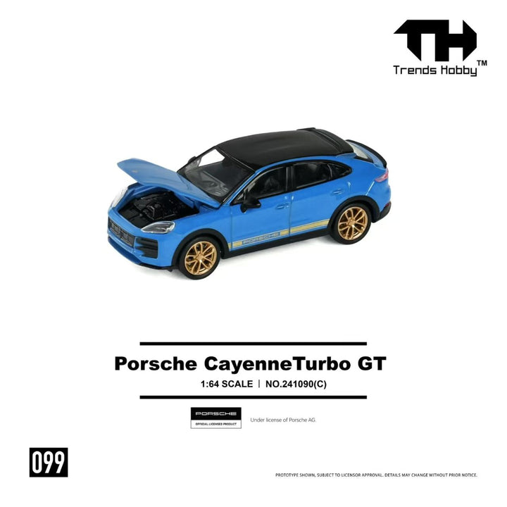 [Preorder] Trends Hobby 1:64 Porsche Cayenne Turbo GT - Blue 241090(C)