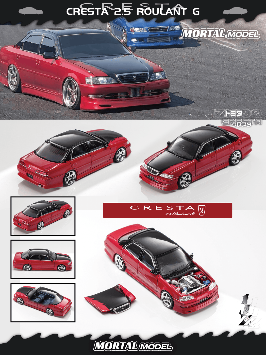 Mortal 1:64 Toyota CRESTA 2.5 Roulant G (2 Colours) – Horizon Diecast Mortal 1:64 Toyota CRESTA 2.5 Roulant G (2 Colours) – Horizon Diecast
