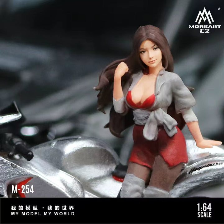 [Preorder] MoreArt 1:64 Silver War Falcon Motocycle Chic Women Figure Set MO222254