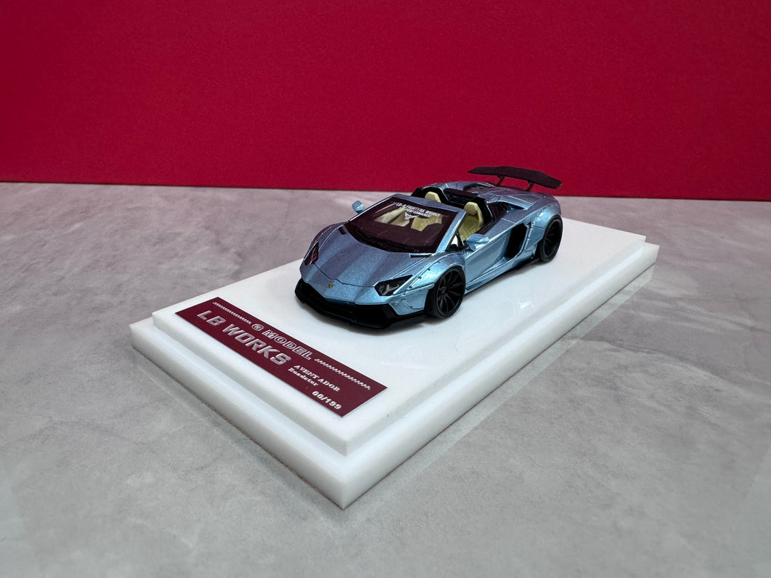 G Model 1:64 LB WORKS Lamborghini Aventador Roadster (6 Colours)