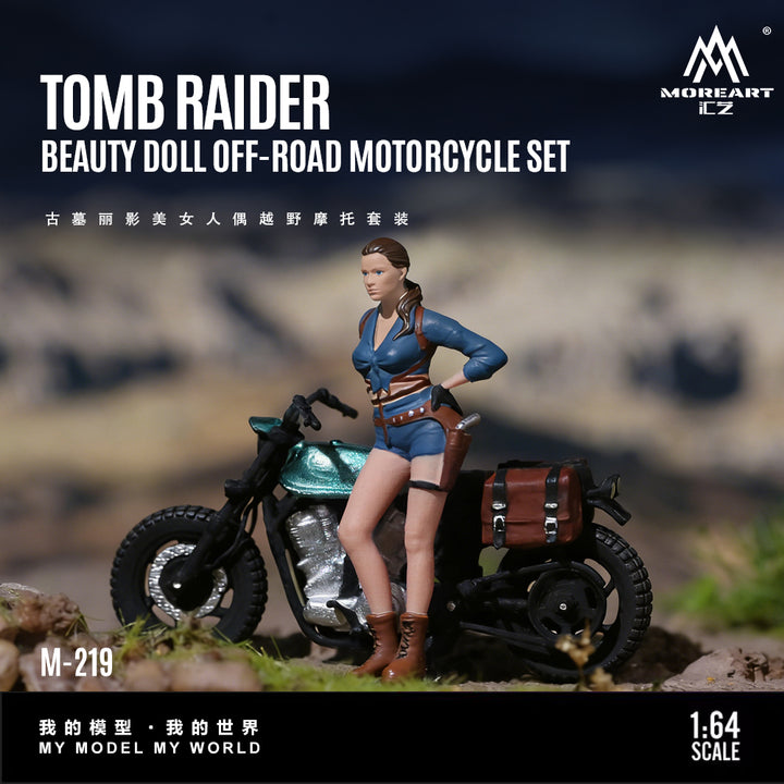 [Preorder] MoreArt 1:64 TOMB RAIDER BEAUTY DOLL OFF-ROAD MOTORCYCLE SET MO222219