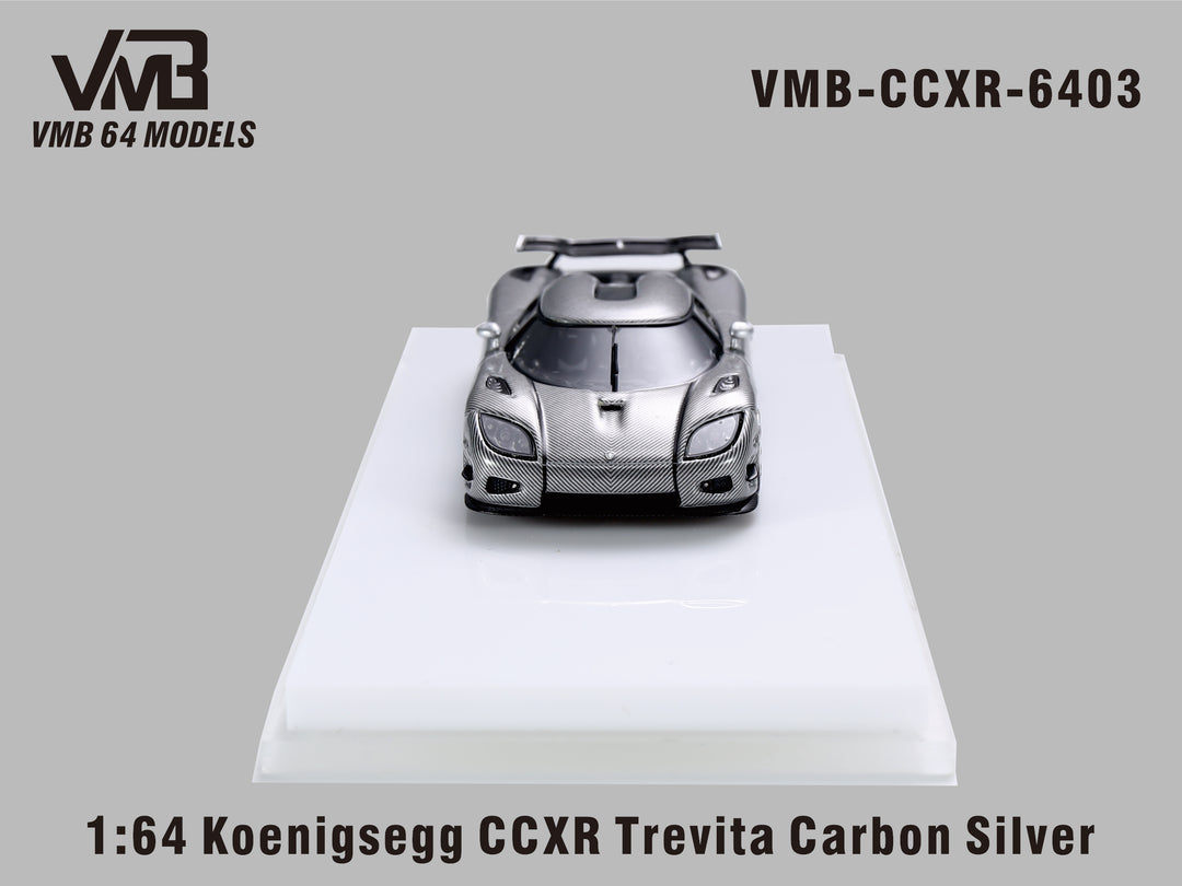 [Preorder] VMB 1:64 Koenigsegg CCXR Trevita - Carbon Silver