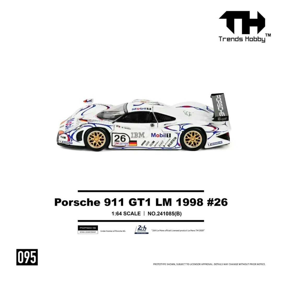 [Preorder] Trends Hobby 1:64 Porsche 911 GT1 LM 1988 #26 - Champion 241085(B)