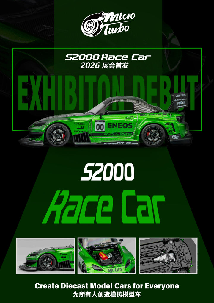 [Preorder] Microturbo 1:64 Custom S2000 RB - Metallic Green MT6408A9