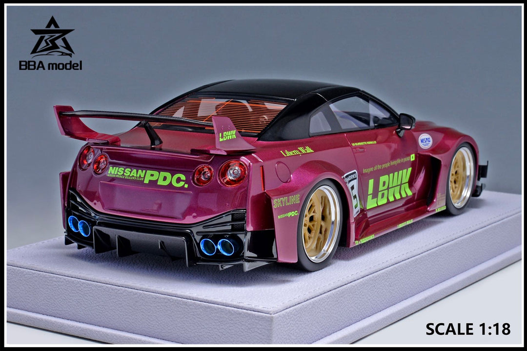 [Preorder] BBA model 1:18 Nissan GTR 35GT-RR LBWK (5 Colours)
