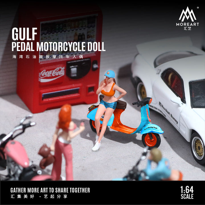 [Preorder] MoreArt 1:64 Gulf Pedal Motocycle Doll