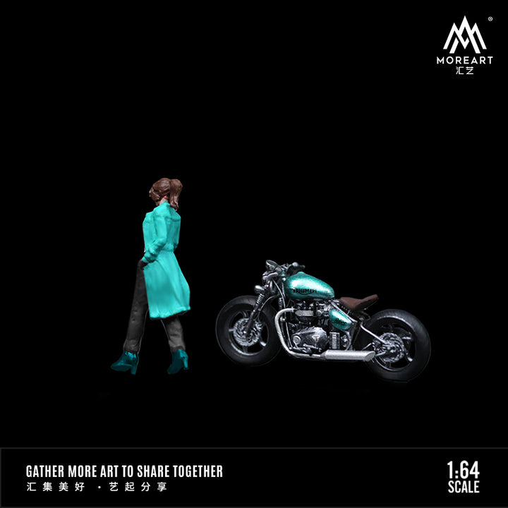 [Preorder] MoreArt 1:64 TRIUMPH BOBBER WINDBREAKER MOTORCYCLE GIRL