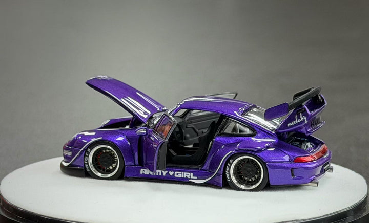 [Preorder] PGM 1:64 Porsche RWB 993 Metallic Purple (2 Versions) PGM-640314