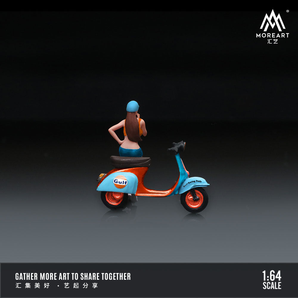 [Preorder] MoreArt 1:64 Gulf Pedal Motocycle Doll