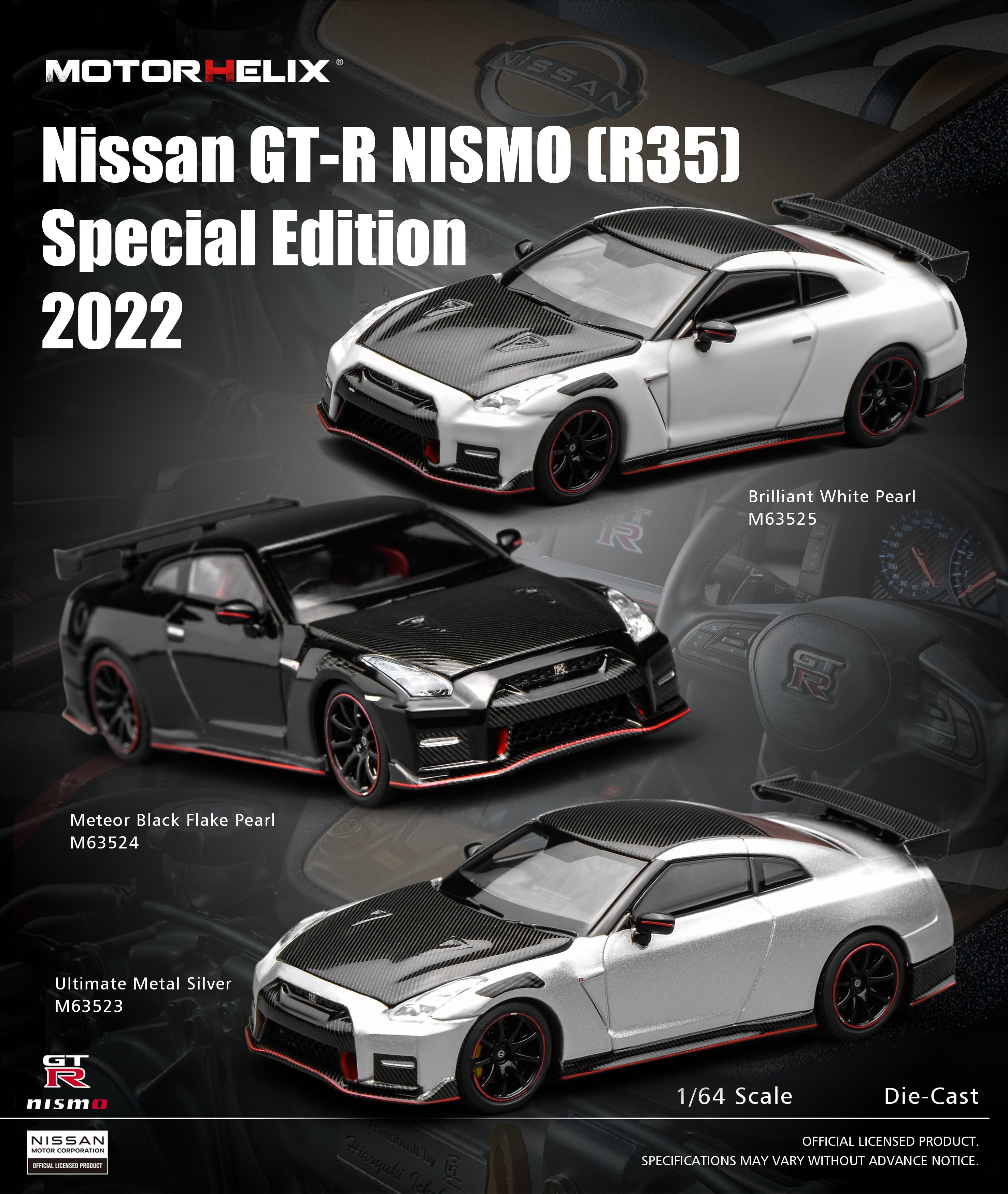 Preorder] MOTORHELIX 1:64 Nissan GT-R NISMO (R35) Special Edition