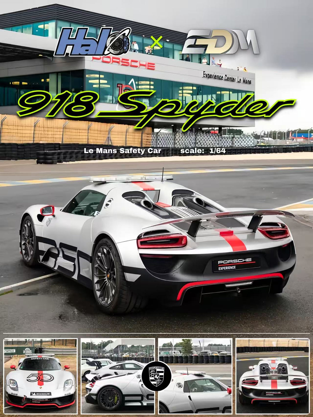 [Preorder] Halo X EDM 1:64 918 Spyder Le Man Safety Car