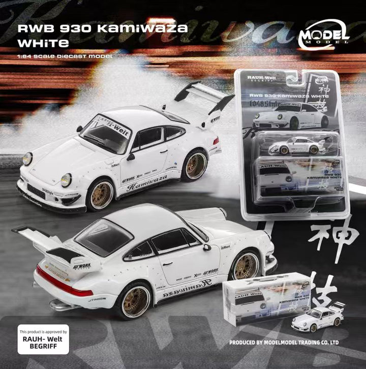 [Preorder] Model Model 1:64 Porsche RWB 930 Kamiwaza White MM64-RWB930-002