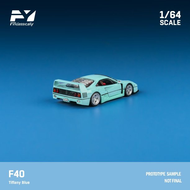 Finclassically 1:64 F40 Tiffany Blue – Horizon Diecast