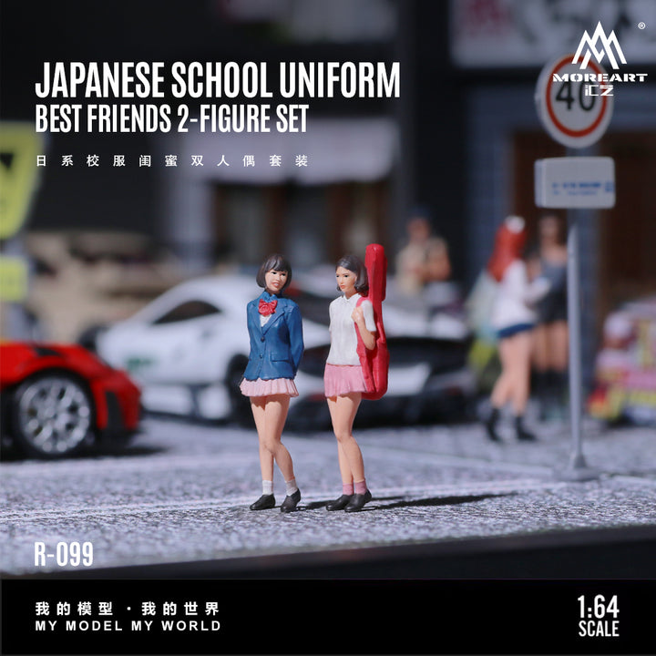 [Preorder] MoreArt 1:64 JAPANESE SCHOOL UNIFORMBEST FRIENDS 2-FIGURE SET MO223099