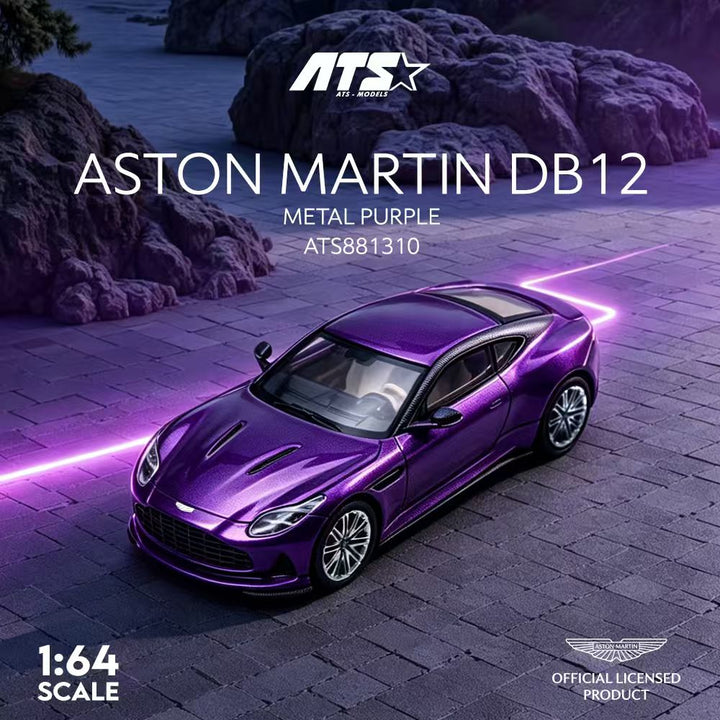[Preorder] ATS Model 1:64 Aston Martin DB12 Metal Blue/Purple (2 Colours) ATS881309/ATS881310
