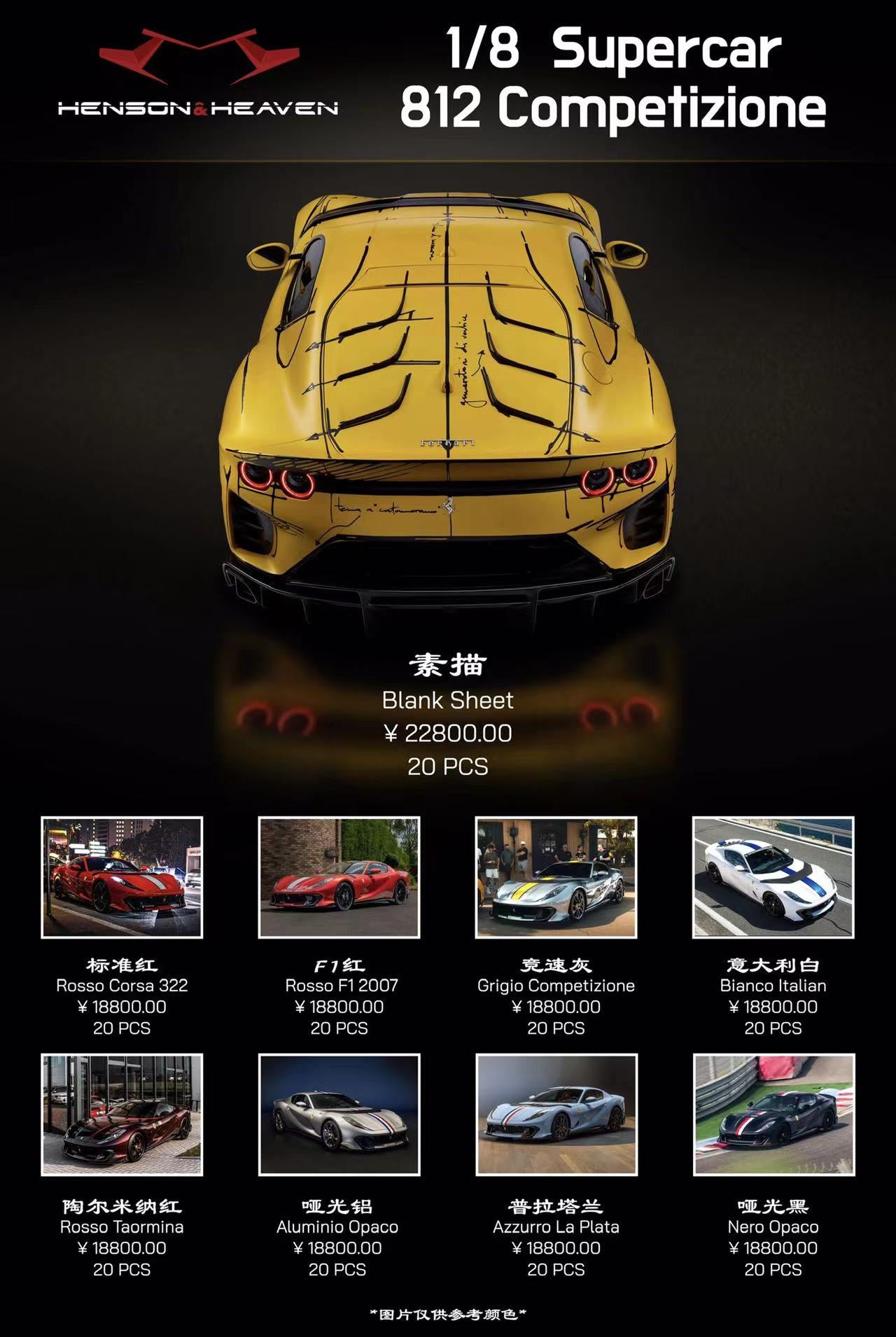 HH 1/64 フェラーリ 812c ホワイトu0026ブルー 2台セット 0 Model