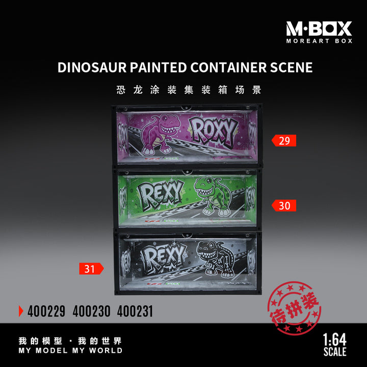 [Preorder] MBOX 1:64 Dinosaur Painted Container Scene MB400229/ MB400230/ MB400231