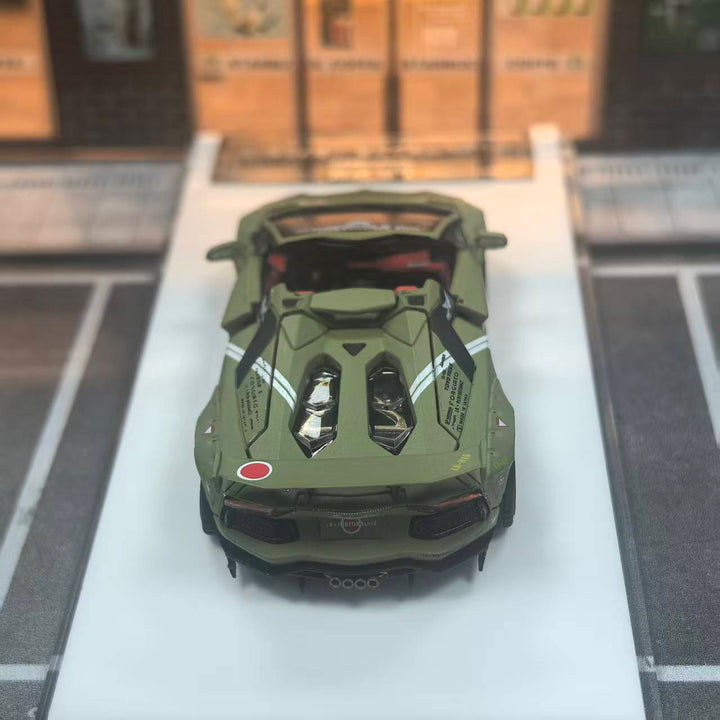 [Preorder] Autophile 1:64 Lamborghini LP700-4 Roadster LBWK Wide-Body Modified Military Green