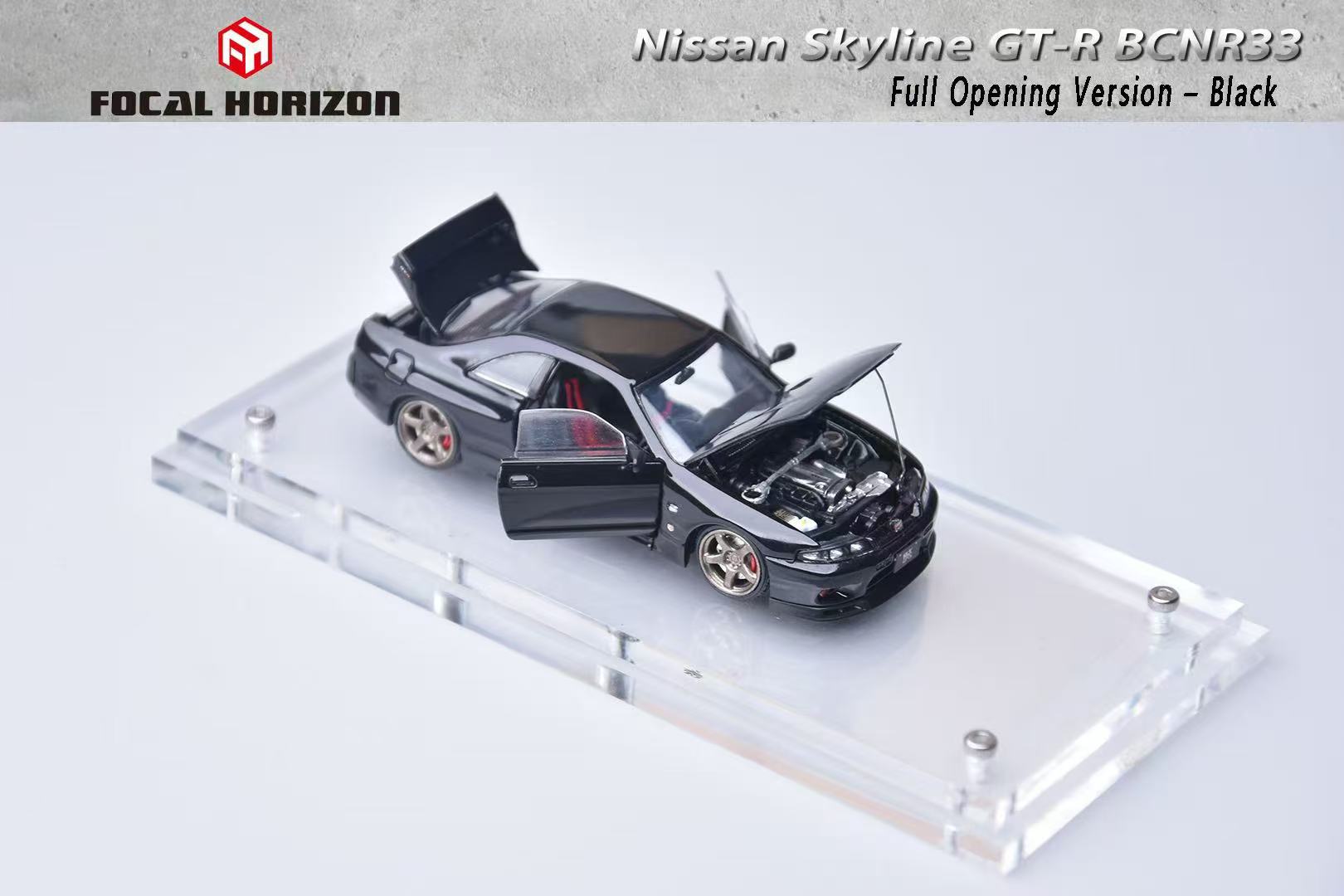 1/64 Focal Horizon R33 GT-R 日産 スカイライン　黒 Preorder] Focal Horizon 1:64 Skyline R33 GT-R 4th Generation