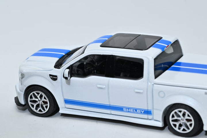 [Preorder] Funny Model 1:64 Shelby F150 Super Snake Oxford White / Blue Racing Stripes