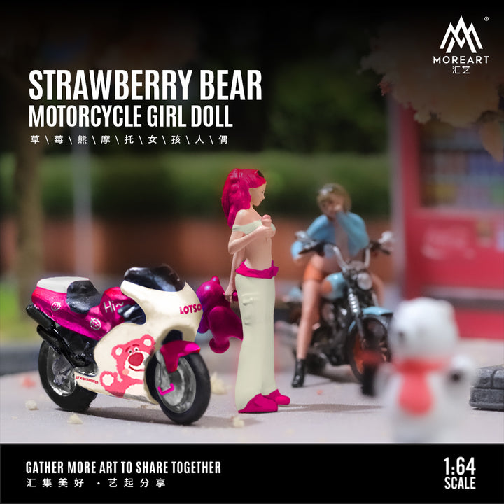 [Preorder] MoreArt 1:64 STRAWBERRY BEARMOTORCYCLE GIRL DOLL