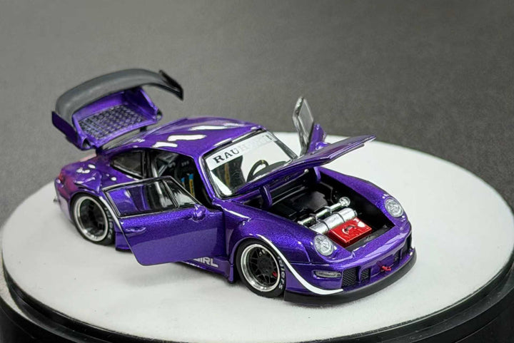 [Preorder] PGM 1:64 Porsche RWB 993 Metallic Purple (2 Versions) PGM-640314