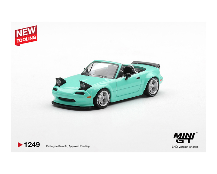 [Preorder] Mini GT 1:64 Mazda MX-5 (NA) Pandem – Mint Green – Limited Edition MGT01249-BL