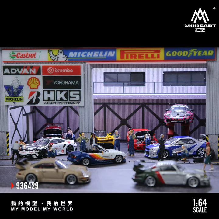 [Preorder] MoreArt 1:64 RACING CAR REPAIR SHOP MO936429