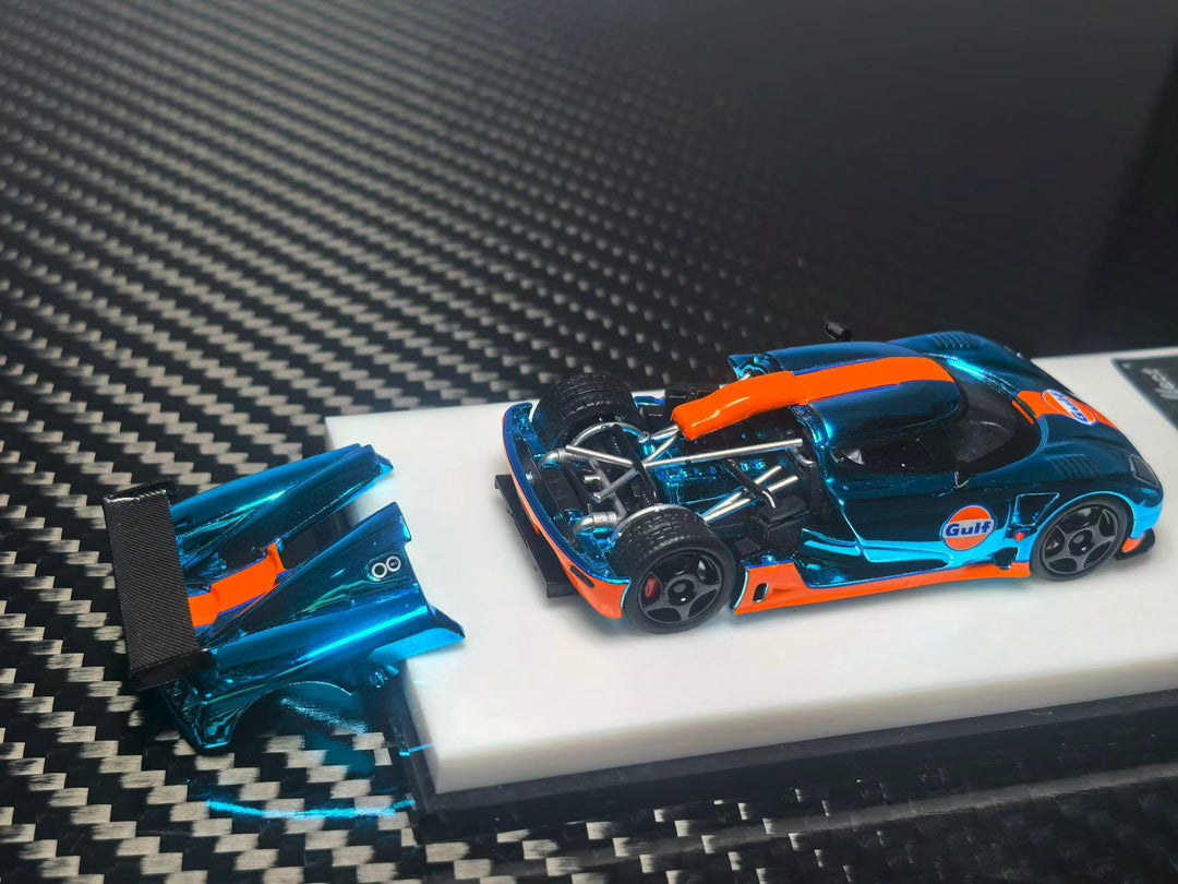 [Preorder] Model Collect 1:64 Koenigsegg ccgt Chrome Gulf Blue/Orange Edition MC640027D