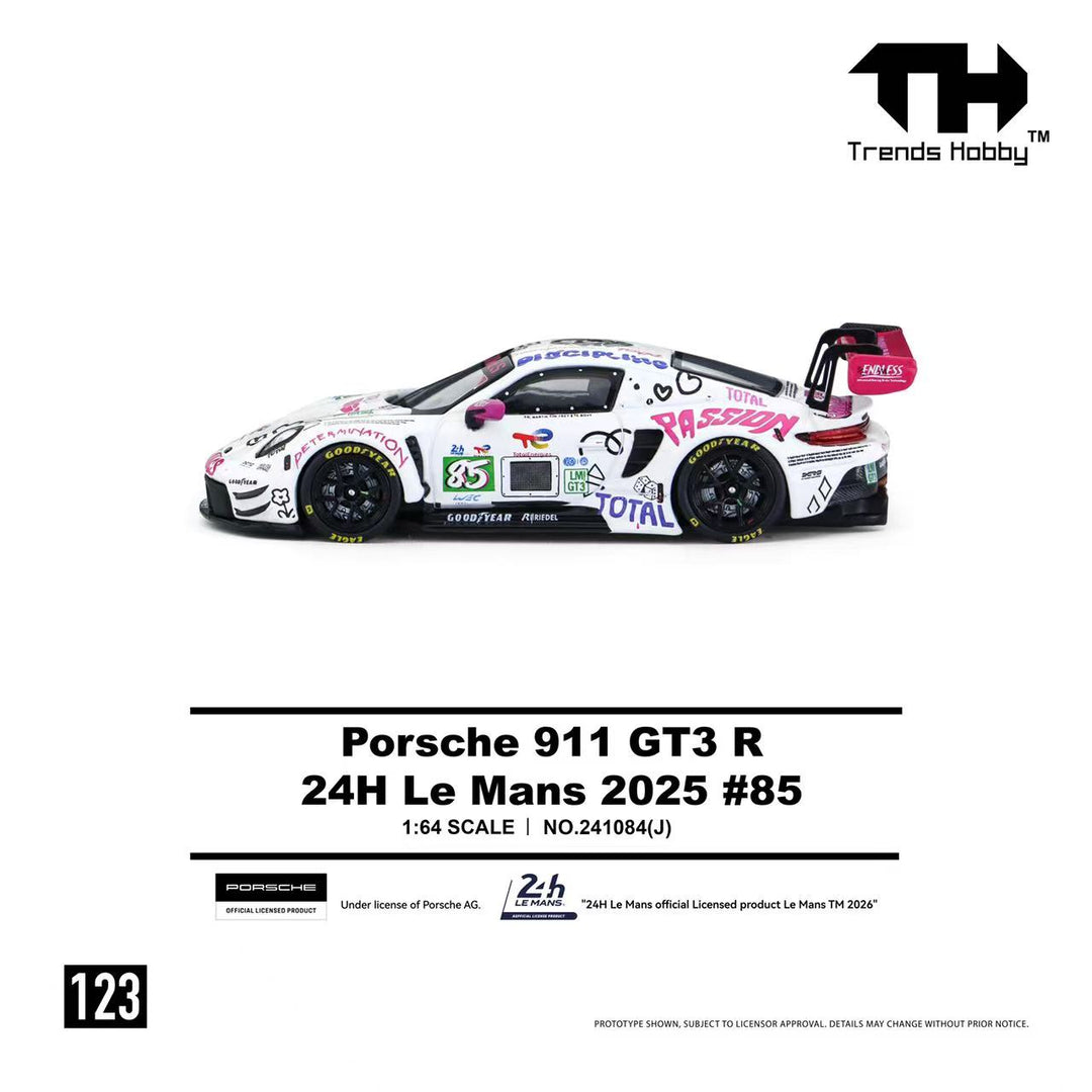 [Preorder] Trends Hobby 1:64 Porsche 911 GT3 R -2025 LeMans 24H LMGT3 (3 Colours) 241084(H)/241084(I)/241084(J)