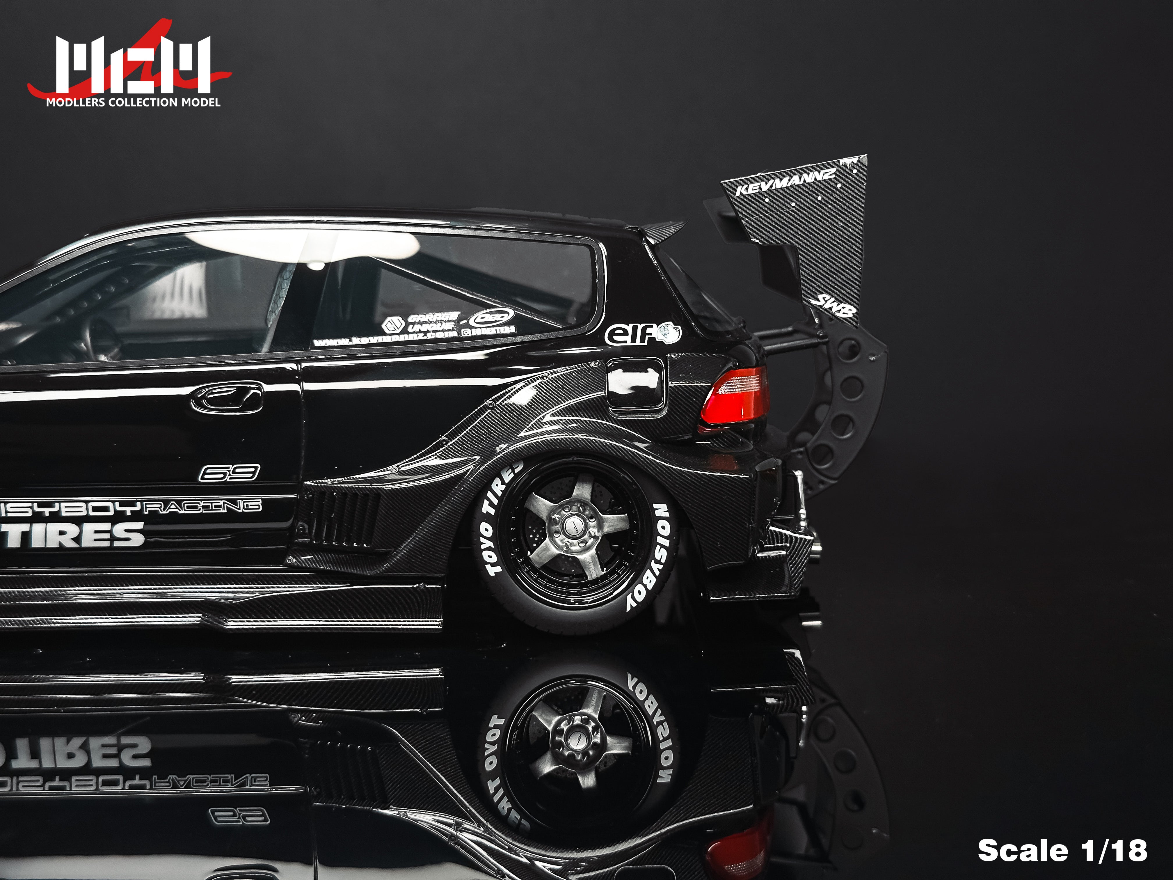 Preorder] MCM 1:18 Honda Kevamannz 1996 EG6 Hatchback Wide Body (5