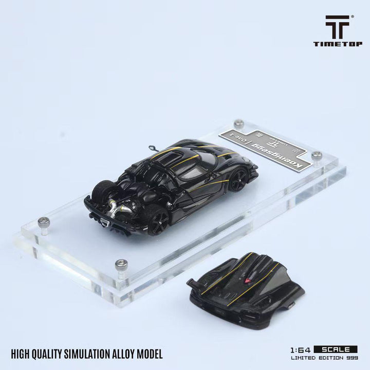 Time Top 1:64 Koenigsegg One:1 Carbon Gold / Pink (2 Colours)