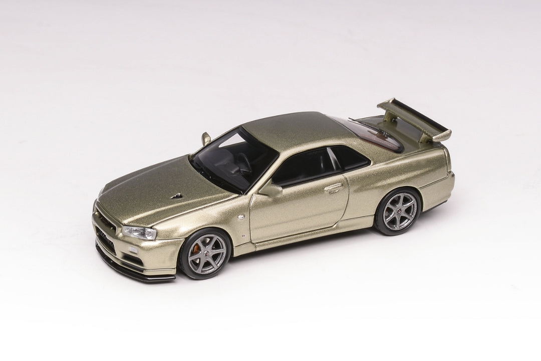 1/64 MOTORHELIX NISSAN Skyline GT-R R34 V Spec II En Bleu Limité 599 1/64 MOTORHELIX NISSAN Skyline GT-R R34 V Spec II En Bleu Limité 599