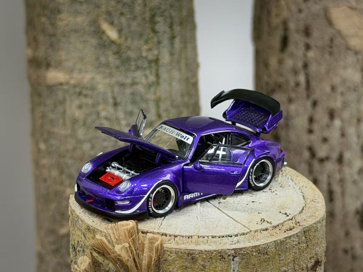 [Preorder] PGM 1:64 Porsche RWB 993 Metallic Purple (2 Versions) PGM-640314