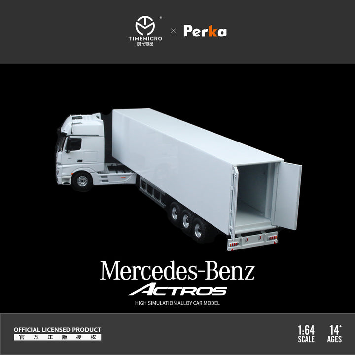 [Preorder] TimeMicro + Perka 1:64 Mercedes Actros Container Truck (3 Colors)