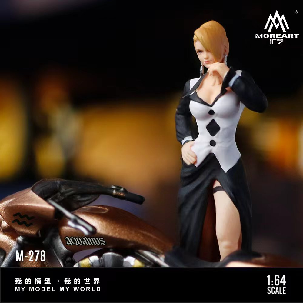 [Preorder] MoreArt 1:64 AQUARIUS DECAL FEMALE RIDER FIGURE SET MO222278