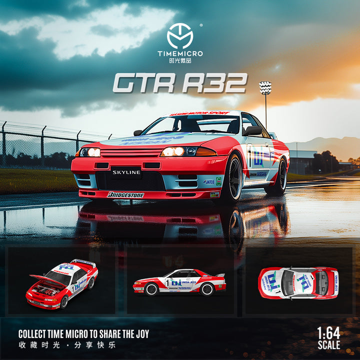 [Preorder] Time Micro 1:64 Nissan GTR R32 Racing Livery (4 Versions)