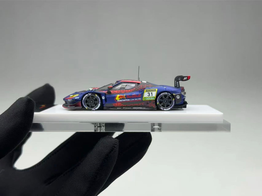 [Preorder] TRON 1:64 Supercar 296GT3 Verstappen Livery 2025 Nurburgring LANGSTRECKEN SERIE 9 Winner Car