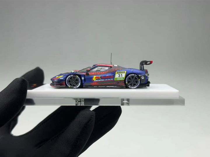 [Preorder] TRON 1:64 Supercar 296GT3 Verstappen Livery 2025 Nurburgring LANGSTRECKEN SERIE 9 Winner Car