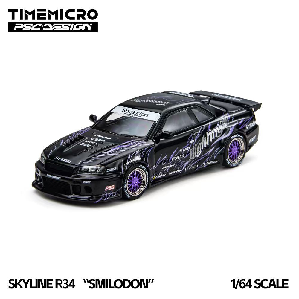 [Preorder] TimeMicro × PSC DESIGN 1:64 R34 "SMILODON" Black Nightingale &amp; Silver (2 Colours) TM648409/ TM648410