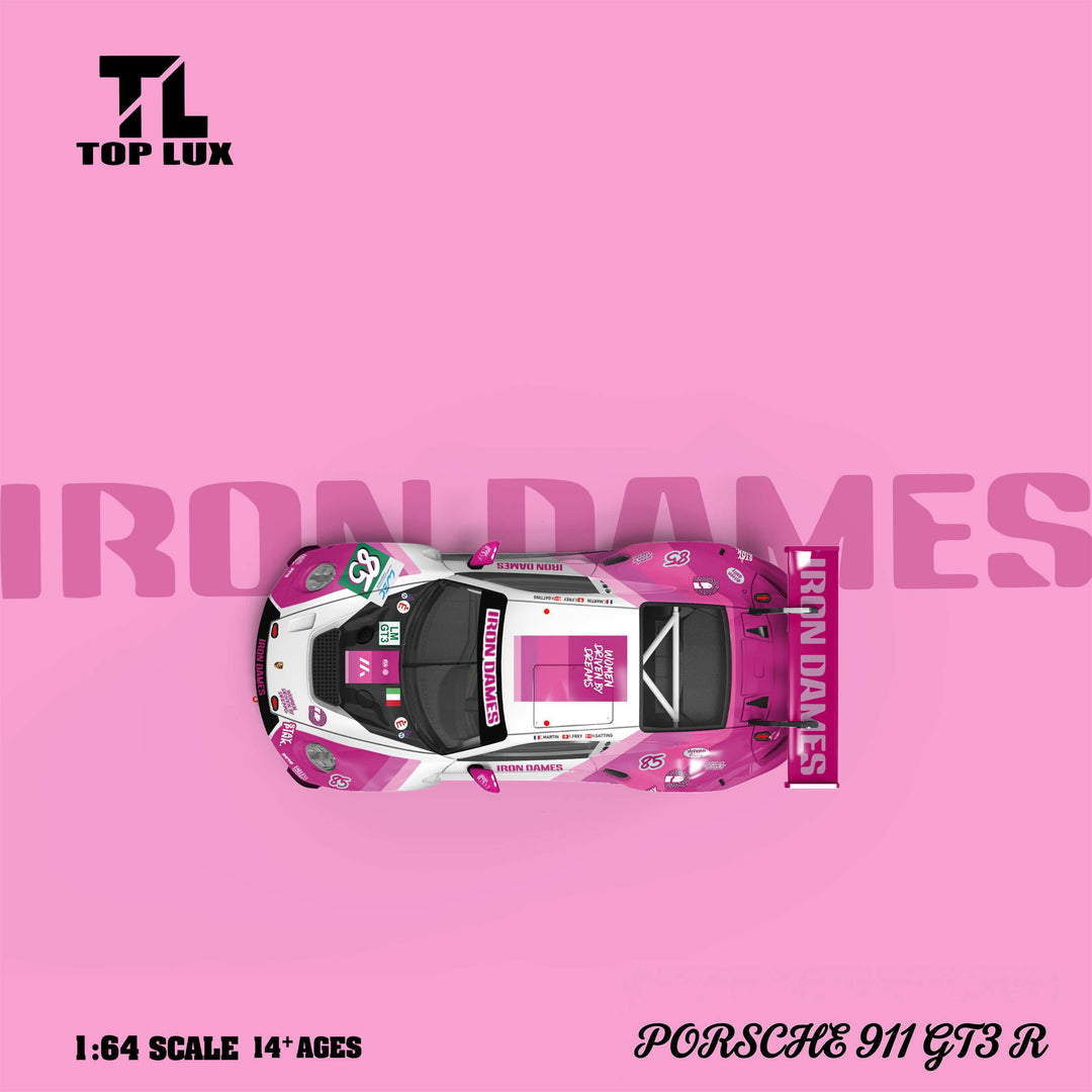 [Preorder] TOP LUX 1:64 911 GT3 R Iron Dames Pink White TL64006
