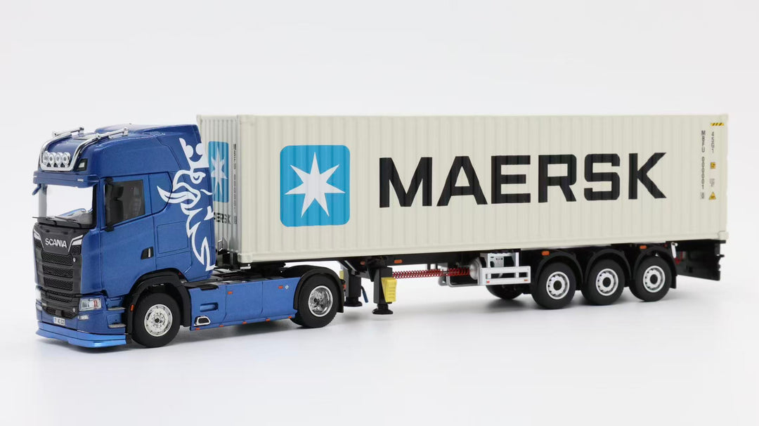 [Preorder] Tubro Truck 1:64 Scania 730S 4x2 Trailer With Extendable Container Trailer Set (6 Versions)